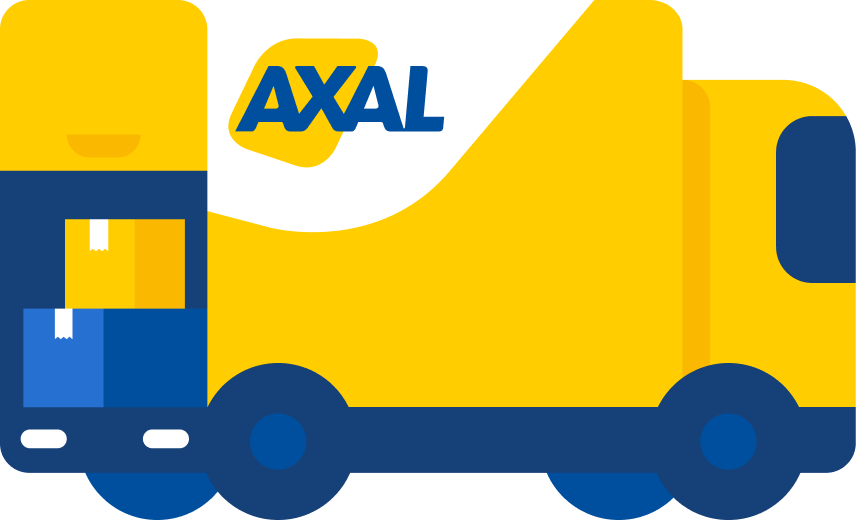 Illustration d'un camion de transport et déménagement Axal