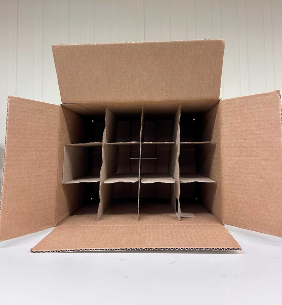 Carton avec croisillons